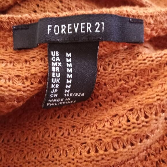 FOREVER 21 MUSTARD YELLOW CARDIGAN SZ.M EUC - Picture 7 of 7